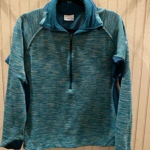 Columbia Teal Quarter-Zip Jacket